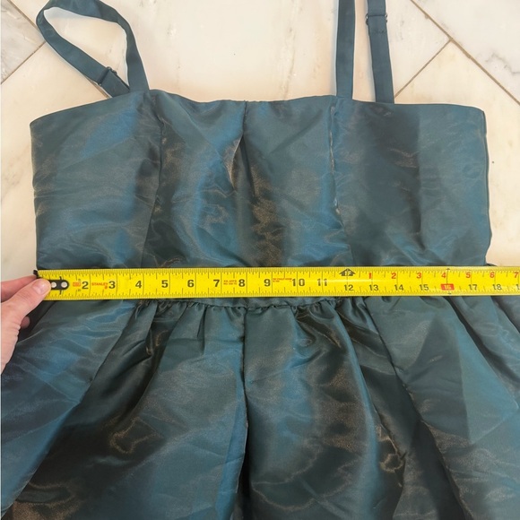 NWT Mare Anthropologie Women XL Forest Green Pleated Fit & Flare Formal Tank Top - Picture 4 of 8